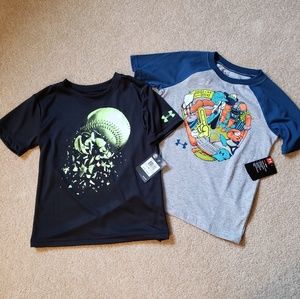 New 2 Under Armour boys t shirts size 6